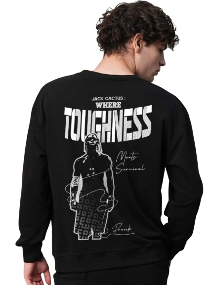 Black Graphic Sweatshirt – Angel Sketch Edition