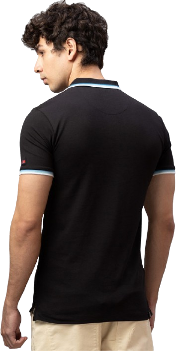 Contrast Sleeve Polo T-Shirt